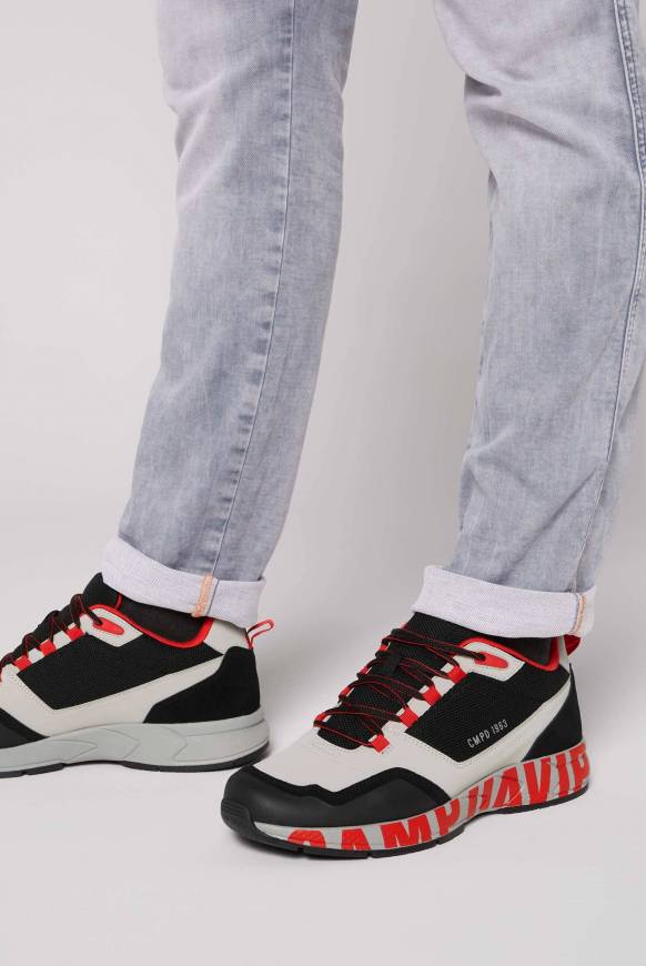Soccx Power Sneaker im Materialmix mit XL-Logo black Vierteljährliche Förderung
