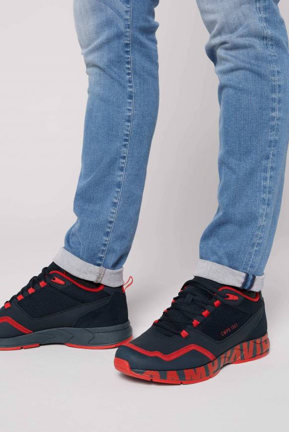 Soccx Power Sneaker im Materialmix mit XL-Logo navy / red Bis zu 55% Rabatt