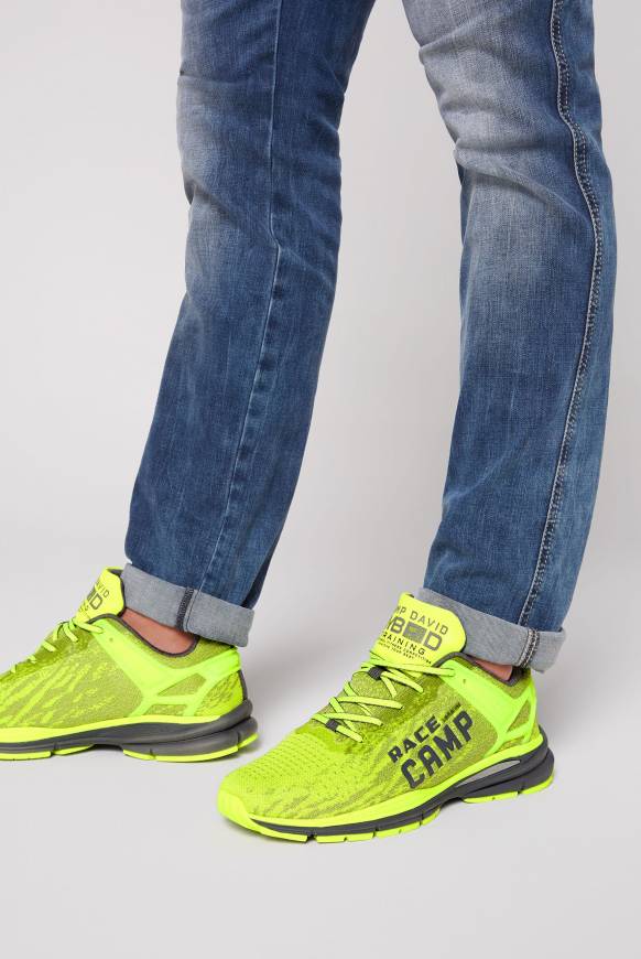 Soccx Running Sneaker mit Knit-Design und Rubber Logo neon lime Begrenzt auf 3 Tage
