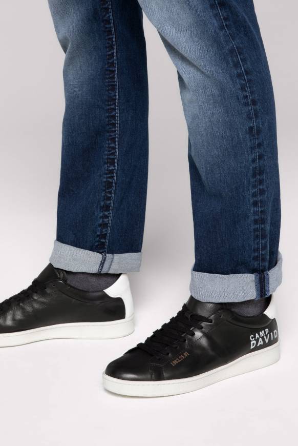Soccx Sneaker aus Leder mit Logo Prints black Im Verkauf
