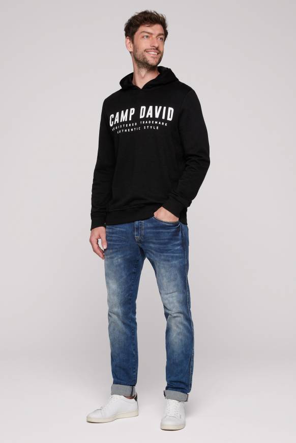 Soccx Basic Hoodie mit Logo Print black Schlussverkauf
