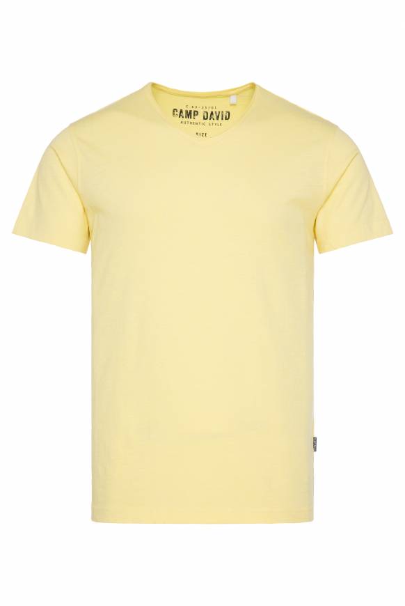 Soccx Basic T-Shirt V-Neck mit Used-Kante sun Meist gekauft