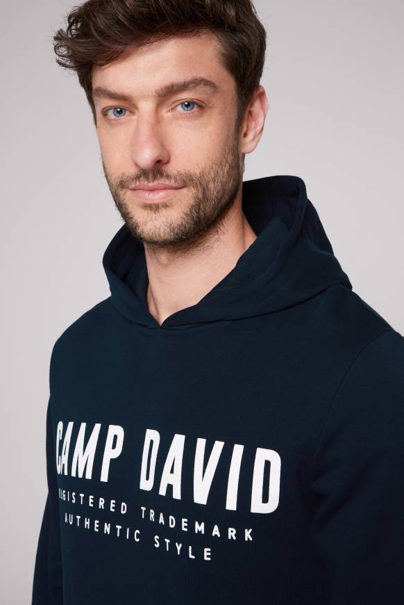 Soccx Basic Hoodie mit Logo Print blue navy Blitzverkäufe