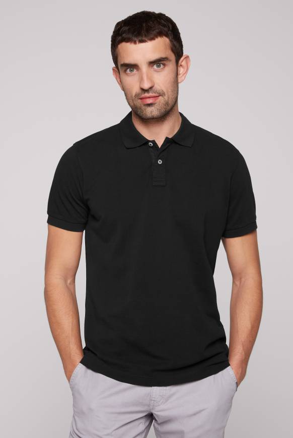 Soccx Basic Pikee-Polo mit Trikotkragen black Kostenloser Versand