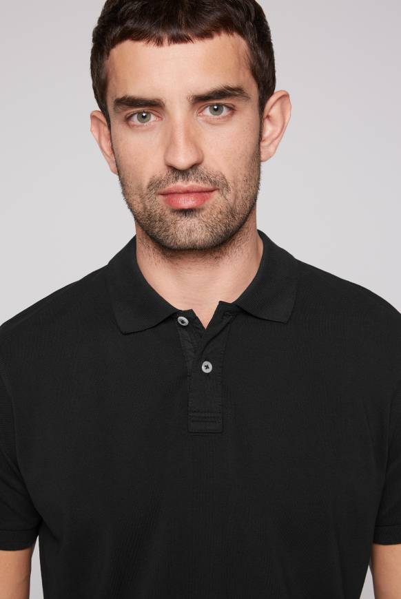 Soccx Basic Pikee-Polo mit Trikotkragen black Kostenloser Versand