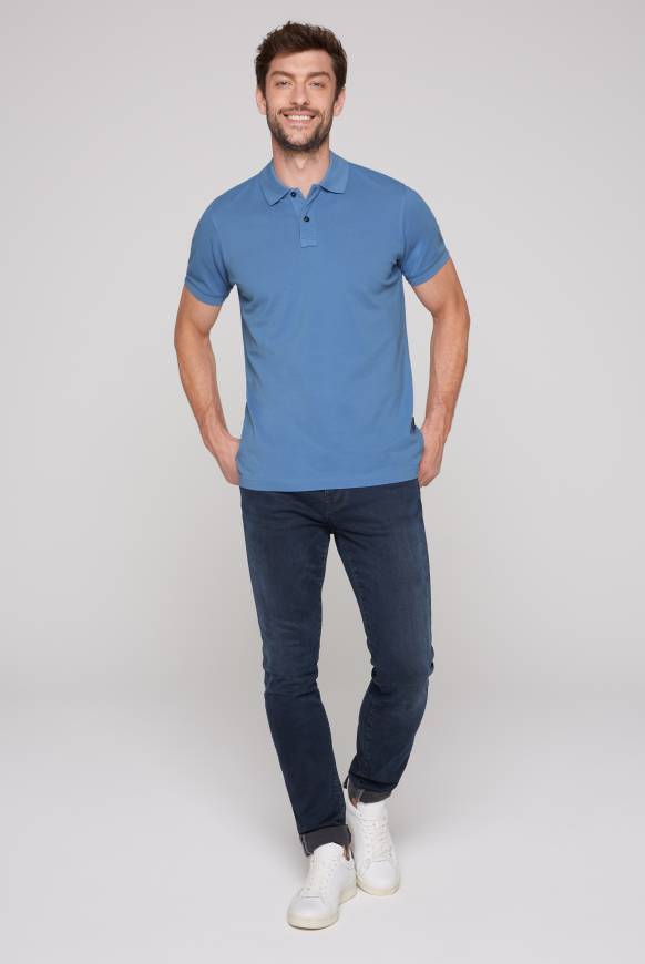 Soccx Basic Pikee-Polo mit Trikotkragen sky blue Limitierter Zeitrabatt