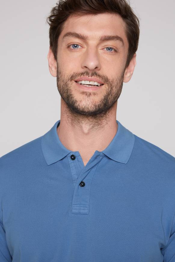 Soccx Basic Pikee-Polo mit Trikotkragen sky blue Limitierter Zeitrabatt