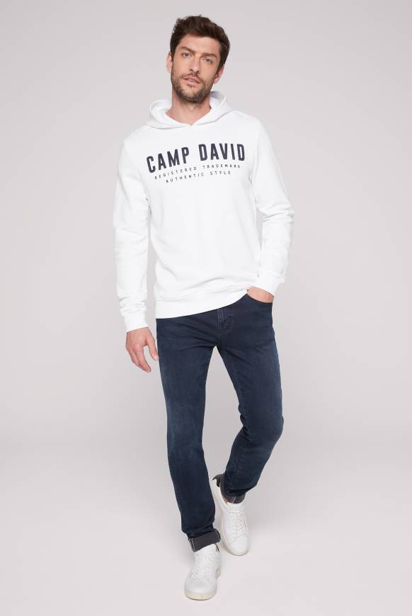 Soccx Basic Hoodie mit Logo Print opticwhite Fabrikpreis