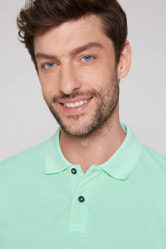 Soccx Basic Pikee-Polo mit Trikotkragen sun aqua Günstig kaufen