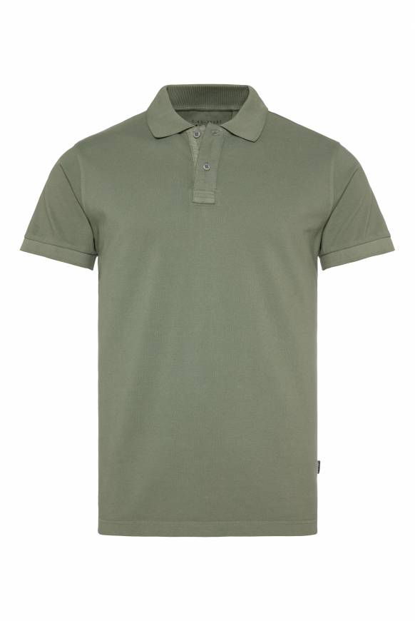Soccx Basic Pikee-Polo mit Trikotkragen green olive Großer Ausverkauf