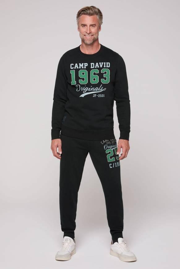 Soccx Sweatshirt mit Artwork im Retro-Style black Flash Sale
