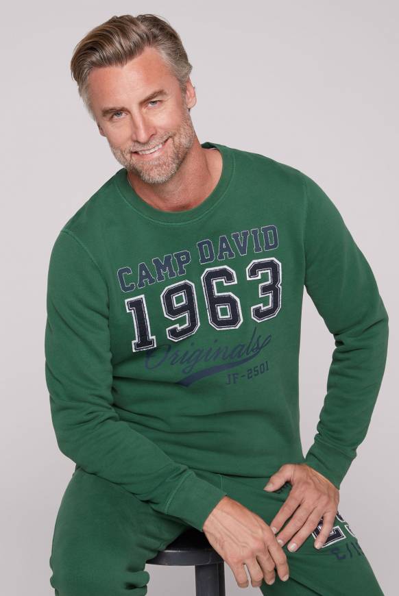 Soccx Sweatshirt mit Artwork im Retro-Style raw green Begrenztes Angebot