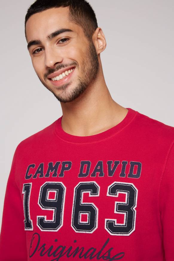 Soccx Sweatshirt mit Artwork im Retro-Style royal red Online Shopping