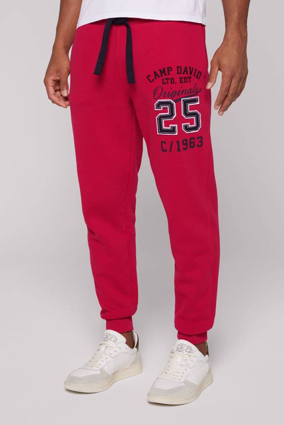 Soccx Jogginghose mit Retro-Artwork royal red Jubiläumsangebot