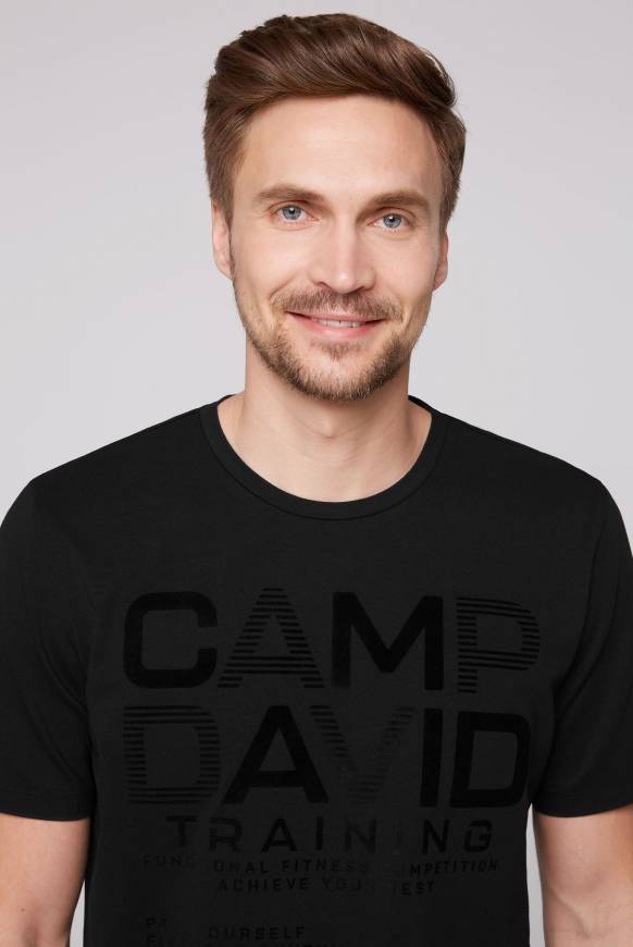 Soccx Sport-T-Shirt mit Artworks black Heißer Verkauf