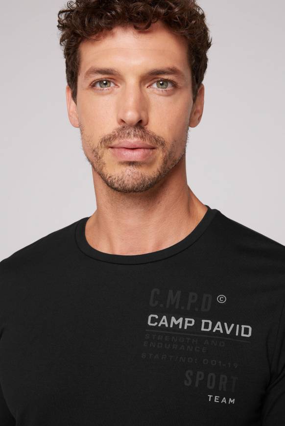 Soccx Langarmshirt mit reflektierendem Rücken-Print black Online Outlet