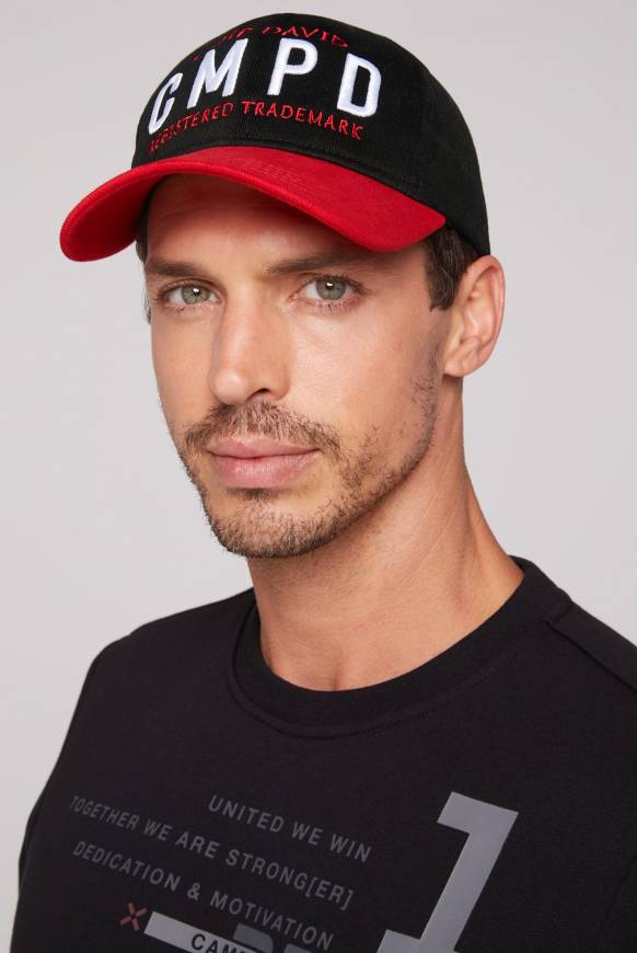 Soccx Base Cap mit Logo Artwork black / red Letzter Tag