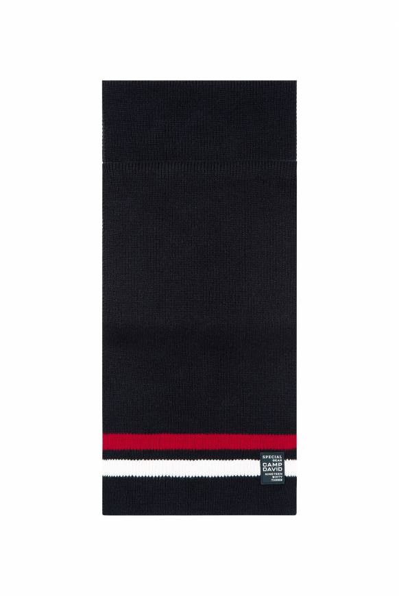 Soccx Rippstrickschal mit Streifen-Details blue navy Super Rabatt