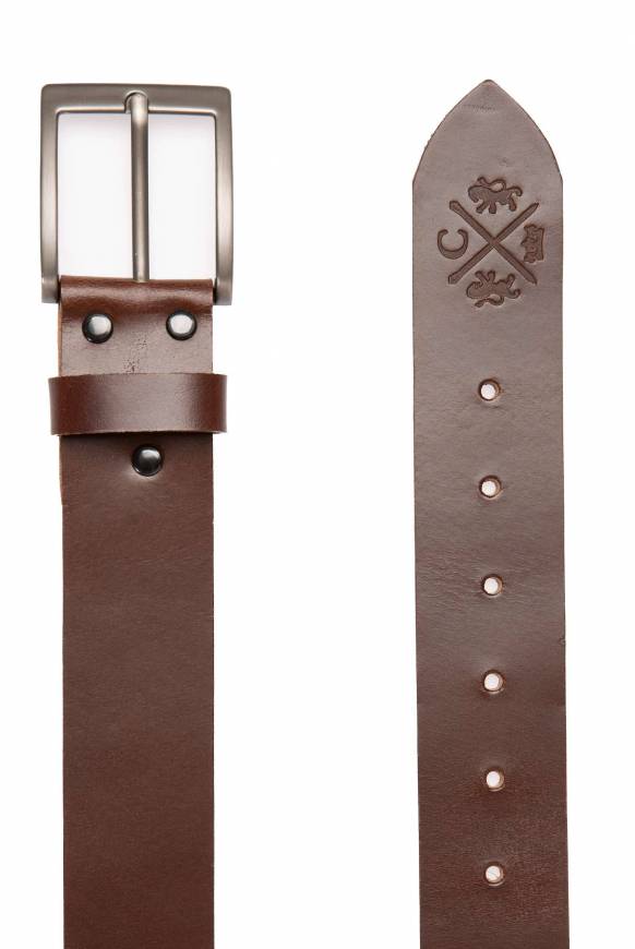 Soccx Ledergürtel mit matter Dornschließe brown Hotsell