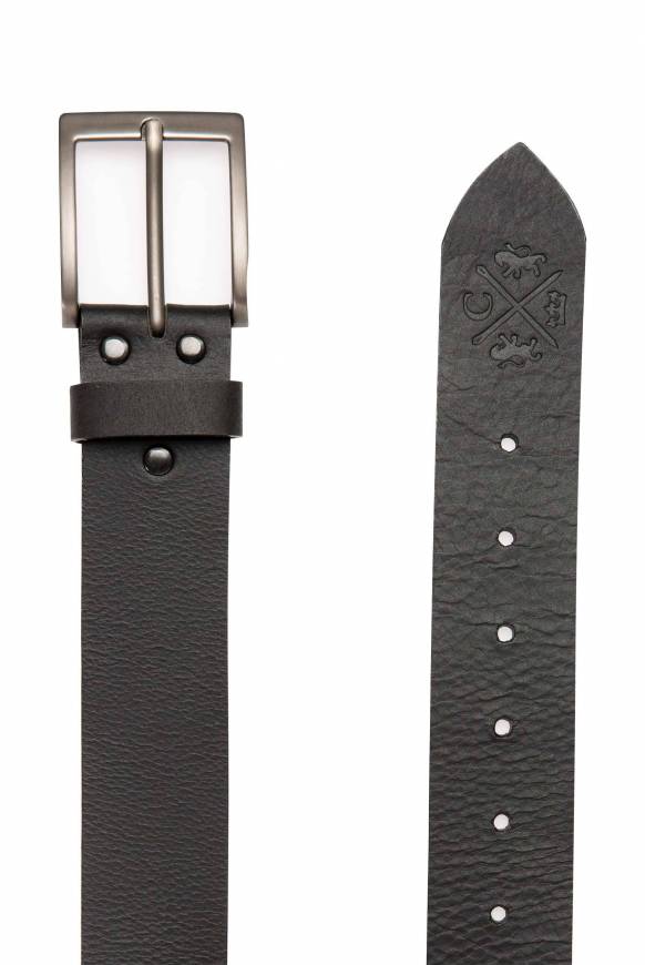 Soccx Ledergürtel mit matter Dornschließe black Schlussverkauf