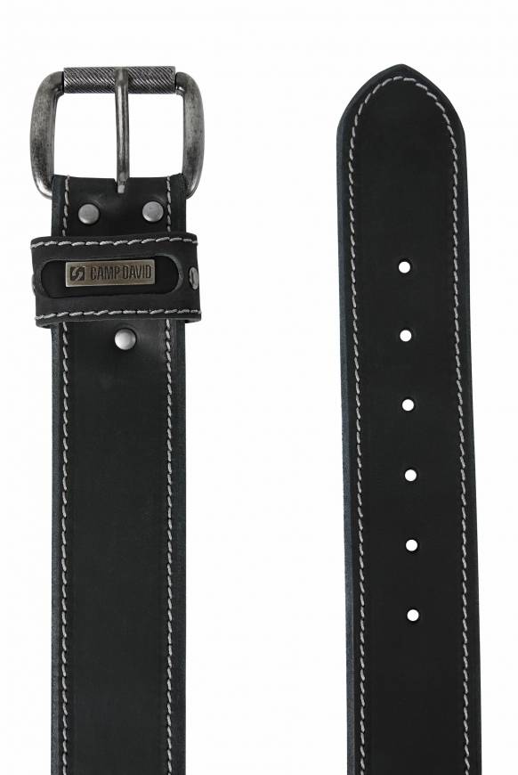 Soccx Ledergürtel black Kostenloser Versand