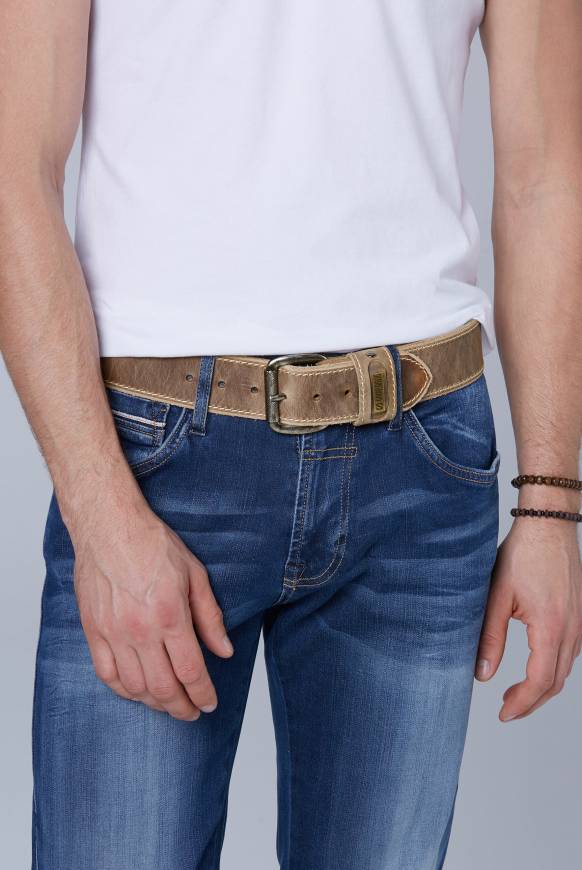 Soccx Ledergürtel beige Limitierter Zeitrabatt