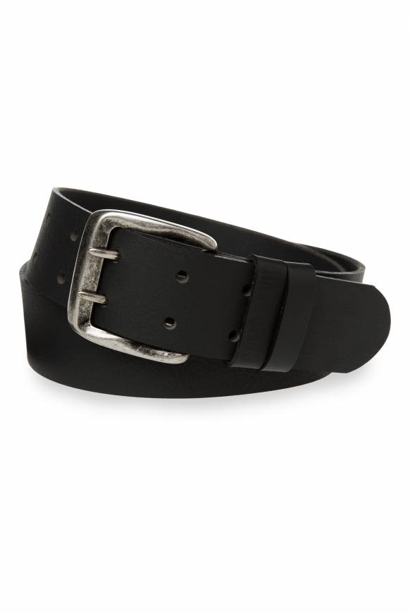 Soccx Ledergürtel mit Doppeldornschließe black Sonderangebot