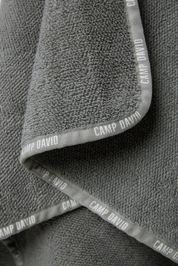 Soccx Saunahandtuch mit Logo-Saum 100 x 140 cm granite Versandkostenfrei