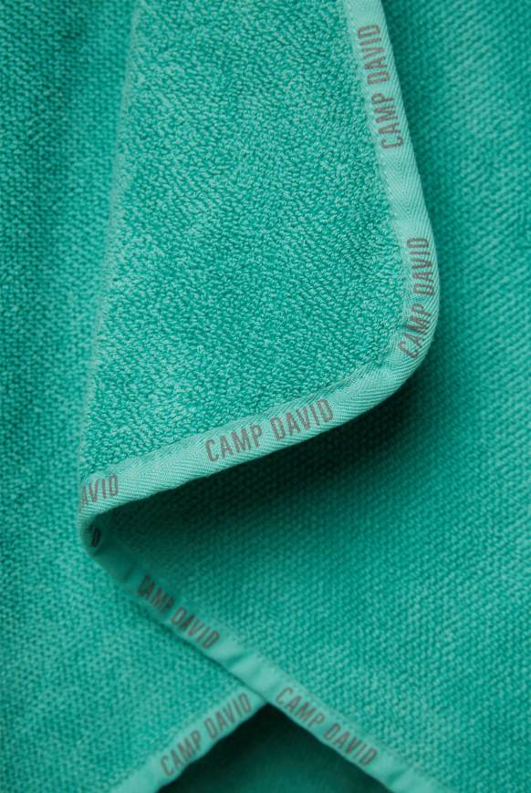 Soccx Saunahandtuch mit Logo-Saum 100 x 140 cm cool green Flash Sale
