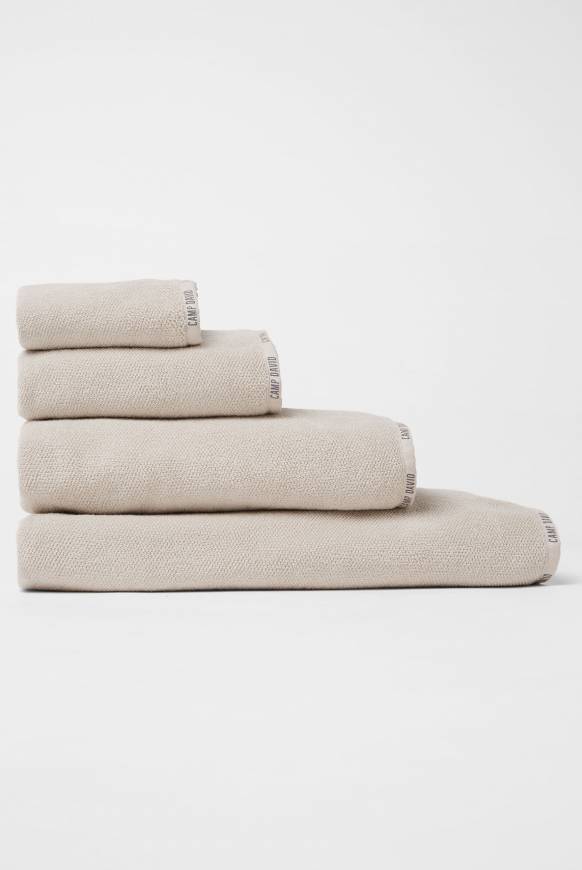 Soccx Badehandtuch mit Logo-Saum 70 x 140 cm natur Online Shopping