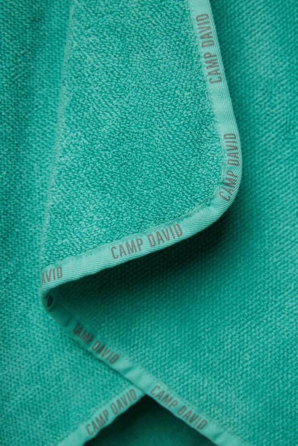 Soccx Badehandtuch mit Logo-Saum 70 x 140 cm cool green Exklusivangebot