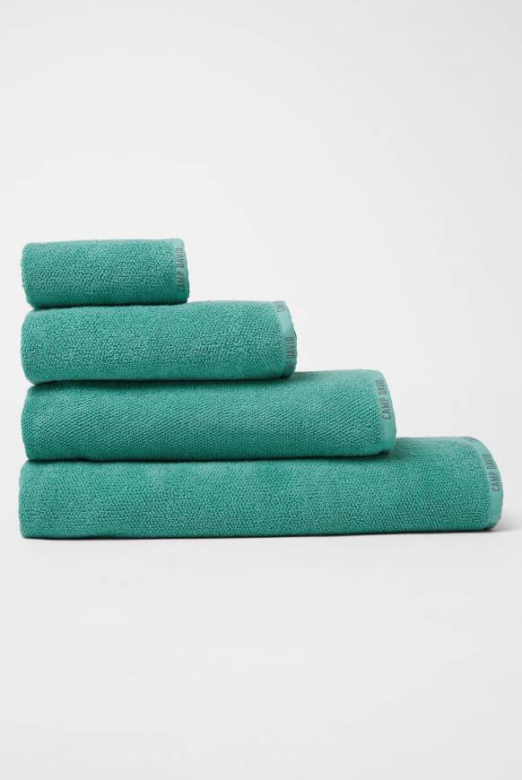 Soccx Badehandtuch mit Logo-Saum 70 x 140 cm cool green Exklusivangebot