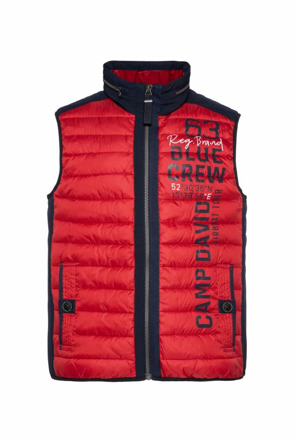 Soccx Leichte Steppweste mit Softshell-Details royal red 4XL Preisnachlass