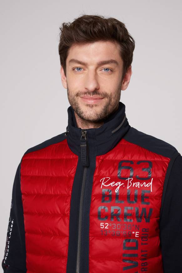 Soccx Leichte Steppweste mit Softshell-Details royal red 4XL Preisnachlass