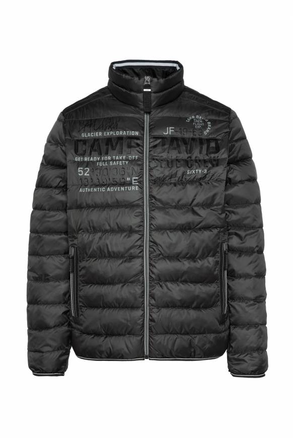 Soccx Leichte Steppjacke mit Logo Prints und Tapes dark anthra 4XL Saisonschlussverkauf