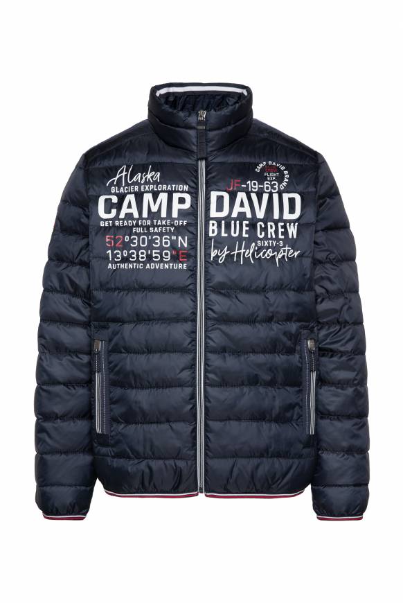 Soccx Leichte Steppjacke mit Logo Prints und Tapes blue navy 4XL Black Friday