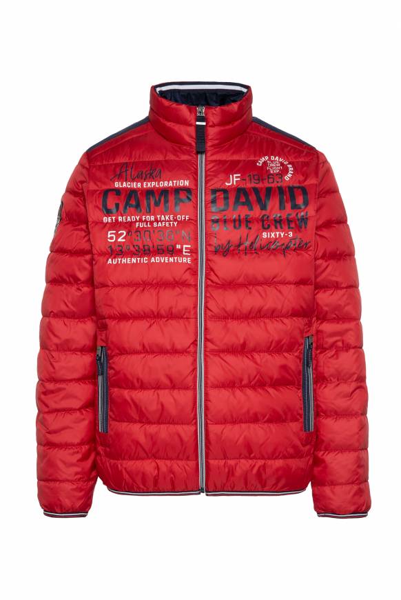 Soccx Leichte Steppjacke mit Logo Prints und Tapes royal red Cyber Monday