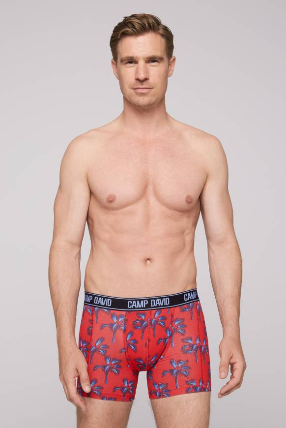 Soccx Boxershorts mit All Over Print, 2er-Pack surf grey / red Weihnachtsangebot