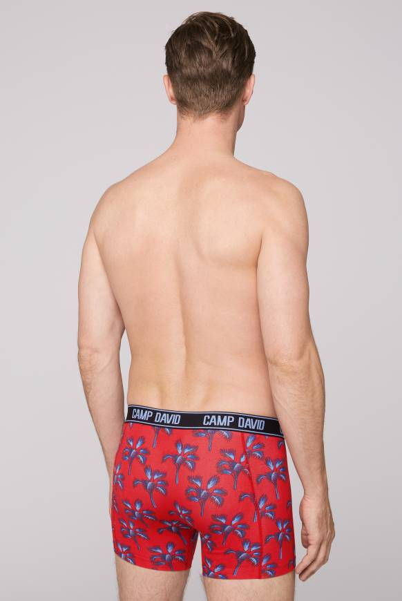Soccx Boxershorts mit All Over Print, 2er-Pack surf grey / red Weihnachtsangebot