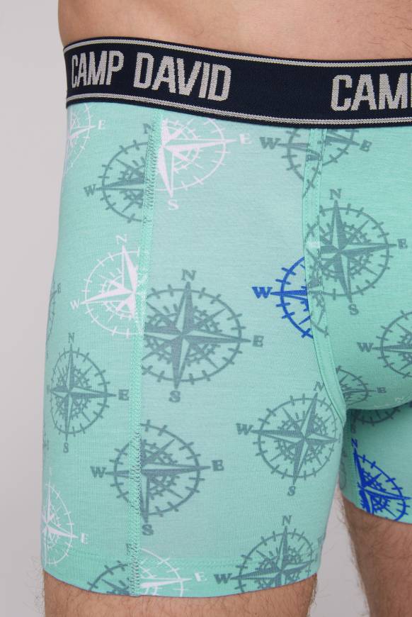 Soccx Boxershorts mit All Over Print, 2er-Pack blue navy / sun aqua Muttertagsangebot