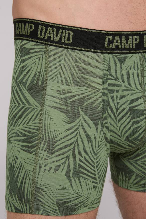 Soccx Boxershorts mit All Over Print, 2er-Pack khaki / sky blue Lagerräumung