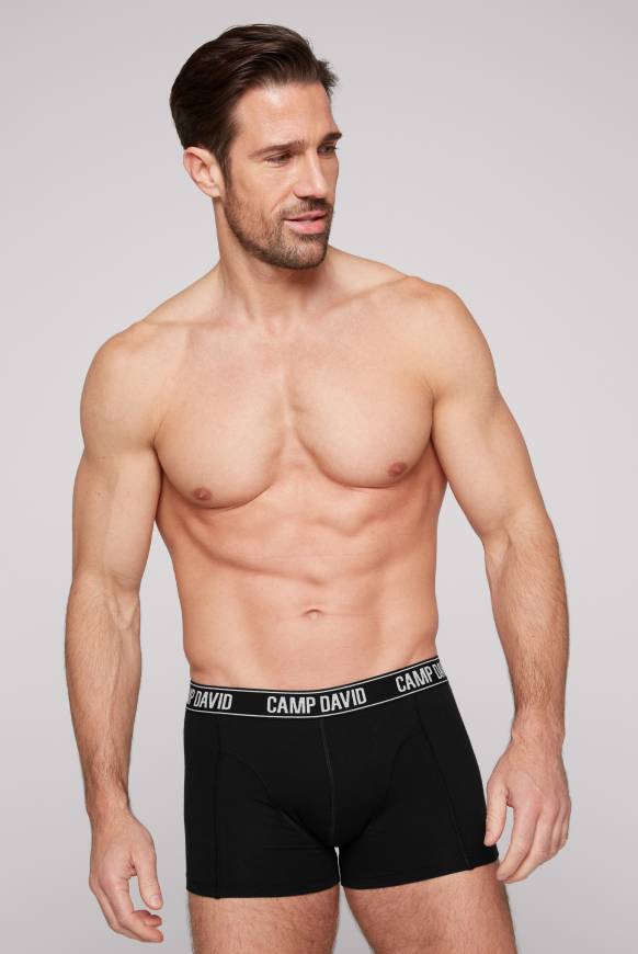 Soccx Boxershorts mit Logo-Bund, 2er-Pack black / black Top Angebot