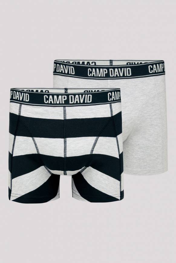 Soccx Boxershorts mit Logo-Bund, 2er-Pack greymel.uni/greymel.navy str Online Outlet