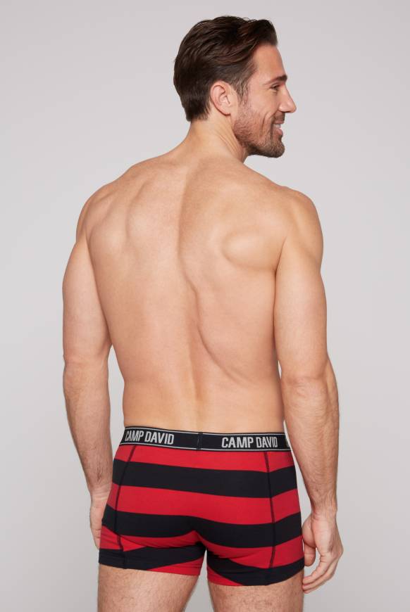 Soccx Boxershorts mit Logo-Bund, 2er-Pack navy uni / navy red stripes Zeitlich begrenztes Angebot