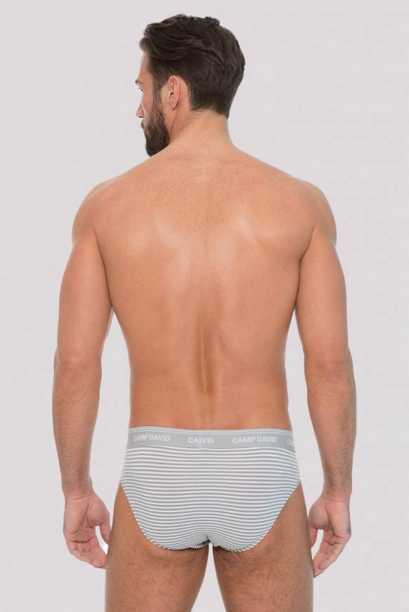 Soccx Slip mit Streifen opticwhite / grey S Sonderangebote