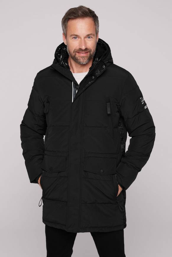 Soccx Stepp-Parka mit Kapuzen-Layering black Black Friday Preise