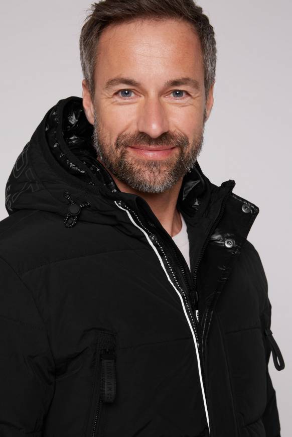 Soccx Stepp-Parka mit Kapuzen-Layering black Black Friday Preise