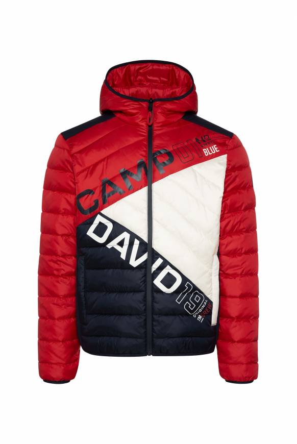 Soccx Steppjacke mit Colour-Blocking und Rücken-Print flight red zollfrei