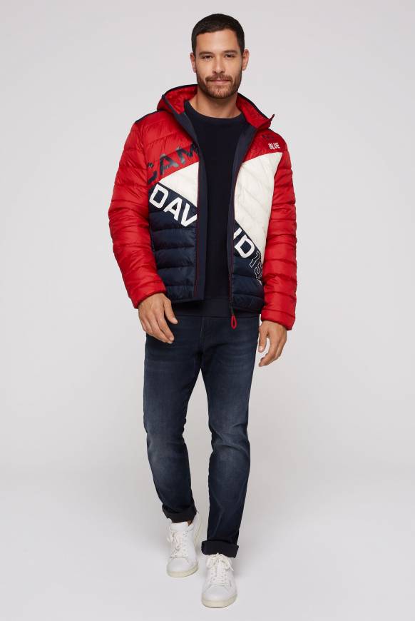 Soccx Steppjacke mit Colour-Blocking und Rücken-Print flight red zollfrei