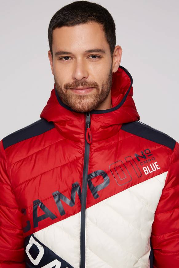 Soccx Steppjacke mit Colour-Blocking und Rücken-Print flight red zollfrei